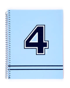 Miquelrius Fresh Spiral Bound Poly Notebook, DCK Sky (6 x 8, 4-Subject, Graph Paper) 140 SHEETS