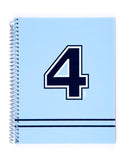 Miquelrius Fresh Spiral Bound Poly Notebook, DCK Sky (6 x 8, 4-Subject, Graph Paper) 140 SHEETS
