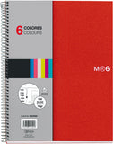 Miquelrius 8.5 x11 Wirebound Notebook, 6-Subject, College Ruled