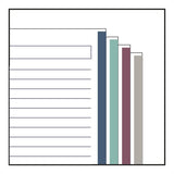 Miquelrius A5 Premium Hardcover Notebook, Damier (6" x 8", 4-Subject, College Ruled) 90 GRm/2 Paper