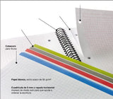 Miquelrius A4 8.25 X 11.75 Graphite Wirebound Notebook, 4-subject, Grid Ruled