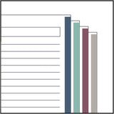 Miquelrius A5 Hardcover Notebook, Dots (6" x 8", 4-Subject, College Ruled)90 GRm/2 Paper (Copy)