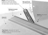 Miquelrius A5 Hardcover Notebook, Dots (6" x 8", 4-Subject, College Ruled)90 GRm/2 Paper (Copy)
