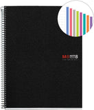 Miquelrius A5 8-Subject Notebook, College Ruled Lined Pages, Medium (6" x 8")