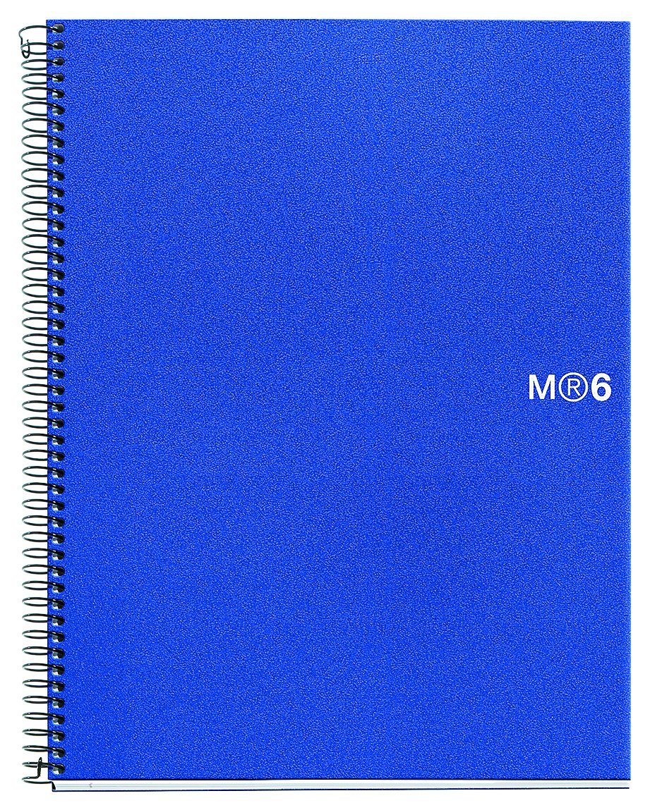 クラブ level_1576 Miquelrius 6 X 8 A5 Wirebound Notebook, 6-Subject, Graph