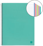 Miquelrius Nordic Colors Large Poly Notebook,  6-Subject, 120 College Ruled Sheets/240 Pages