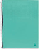 Miquelrius Nordic Colors Large Poly Notebook,  6-Subject, 120 College Ruled Sheets/240 Pages