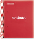 Miquelrius Emotions Medium Poly Notebook,  5-Subject, 120 College Ruled Sheets/240 Pages 90GRM
