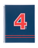 Miquelrius Fresh Spiral Bound Poly Notebook, DCK Navy (6 x 8, 4-Subject, Graph Paper) 140 SHEETS
