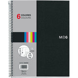 Miquelrius 6 X 8 A5 Wirebound Notebook, 6-Subject, Graph Paper