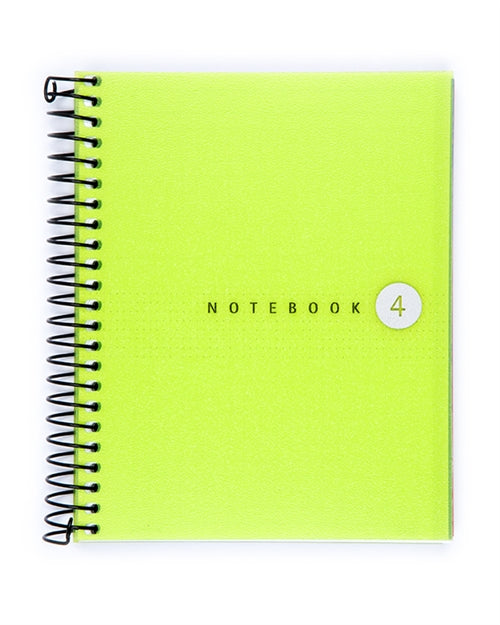 Miquelrius Fresh Spiral Bound Notebook, Green (4.5 x 6, 4-Subject, Graph Paper) 100 SHEETS