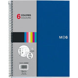 Miquelrius 8.5 x11 Wirebound Notebook, 6-Subject, College Ruled