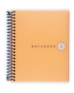 Miquelrius Fresh Spiral Bound Notebook, Orange (4.5 x 6, 4-Subject, Graph Paper) 100 SHEETS