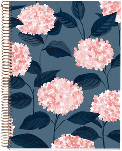 Miquelrius Large 4 Subject Wirebound Notebook - Hardcover, (120 Sheets-240 Pages, Lined), 8.5" x 11" (HYDRANGEA)