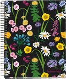 Miquelrius Large 4 Subject Wirebound Notebook - Hardcover, (140 Sheets-280 Pages, Lined), 8.5" x 11" (DARK FLORAL)