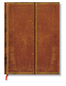 Paperblanks Writing Journal, Old Leather, Handtooled, Grande 8.25" x 11.75", 128 unlined pages