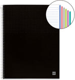 Miquelrius Nordic Colors Large Poly Notebook,  6-Subject, 120 College Ruled Sheets/240 Pages